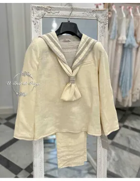 Marinero Comunión Niño Beige con Arena La Ormiga